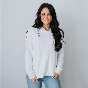 Lily & Lottie Distressed Hoodie